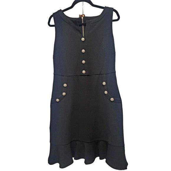 Karl Lagerfeld Paris size 10 black dress. - Picture 3 of 8